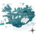 mapa ilustrado de Islandia